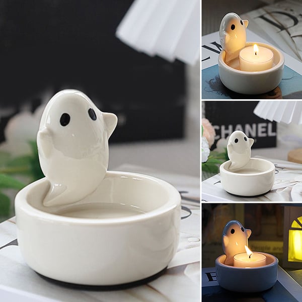 Søt spøkelseslysestake