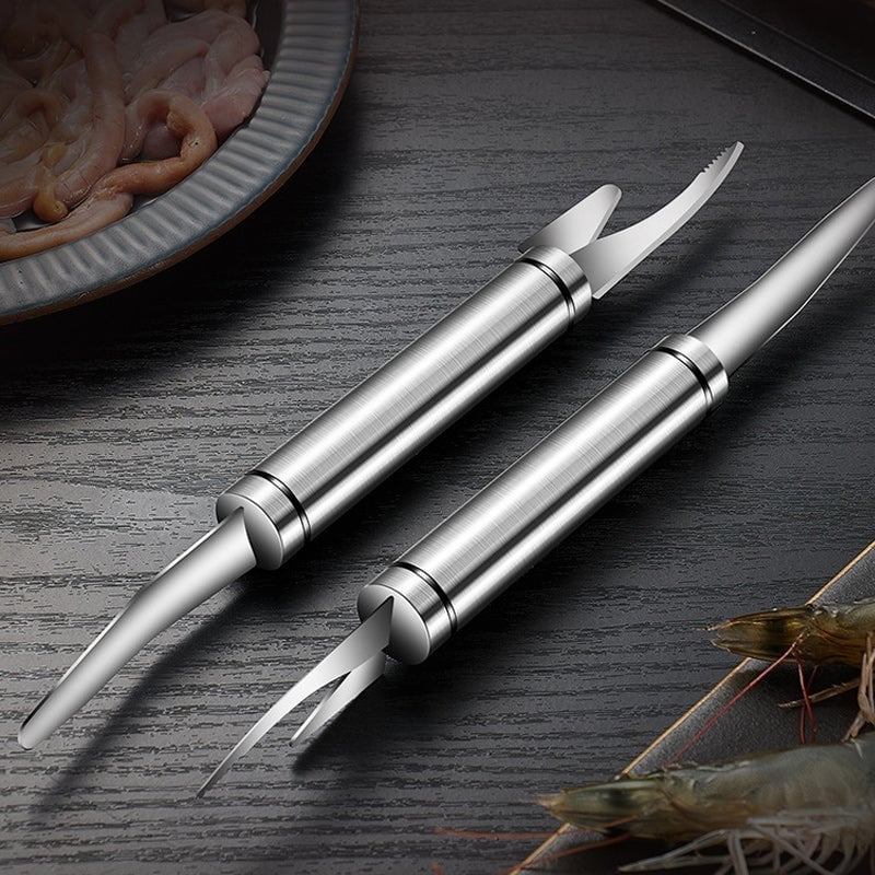 Coltello multifunzionale per fauci di pesce con linea di gamberetti 5 in 1