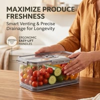 Fridge Storage Box with Drain Tray