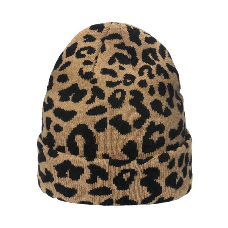Warm Animal Print Knit Hat