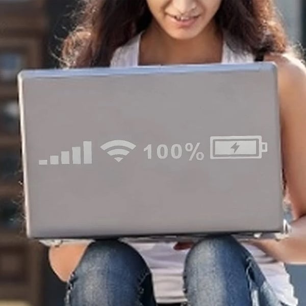 Batterisignal reflekterende klistermærke