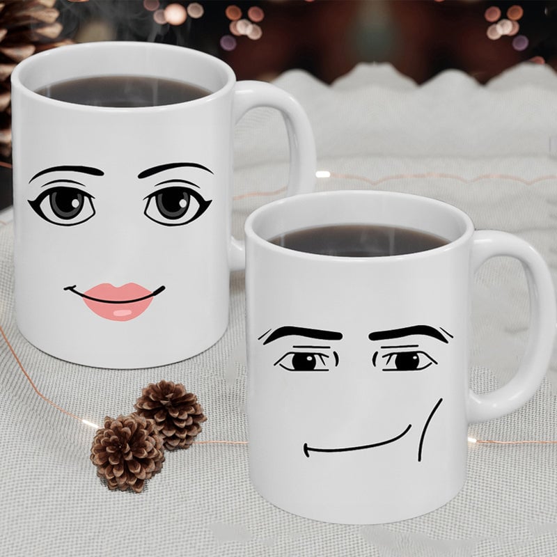 Tazza in ceramica con stampa di emoji