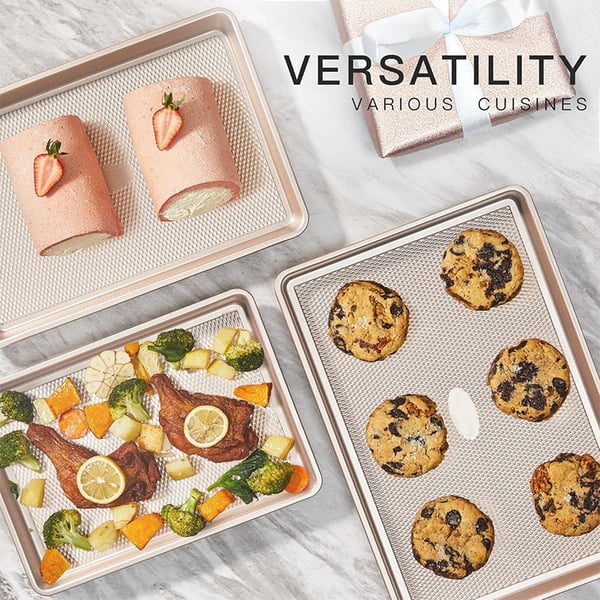 Sakerplus Nonstick Baking Sheet Pan Set