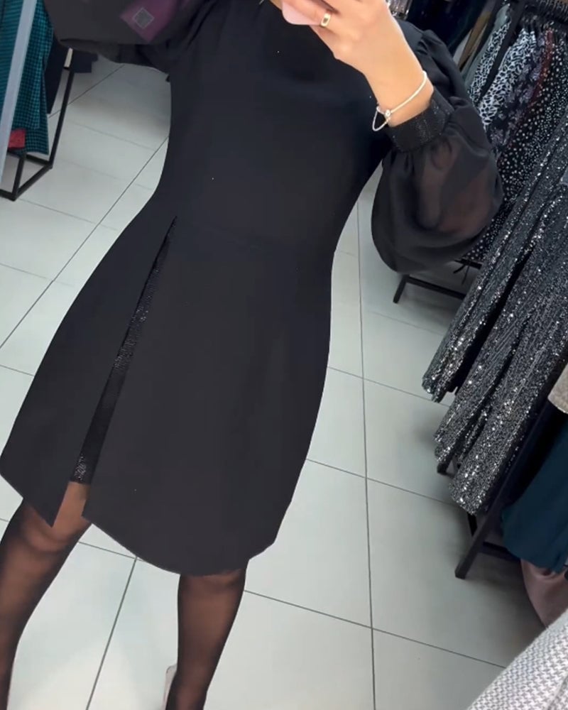 Elegant solid color dress