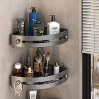 No-Drill Bathroom Corner Shelf