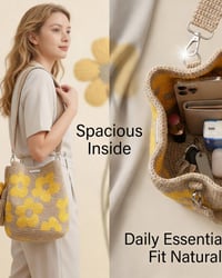 Crochet Flower Tote Bag