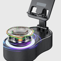 360° Adjustable Phone Stand with Built-in Bluetooth Speaker