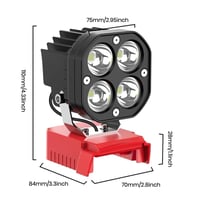 Sakerplus® Portable LED Work Light for 18V Battery
