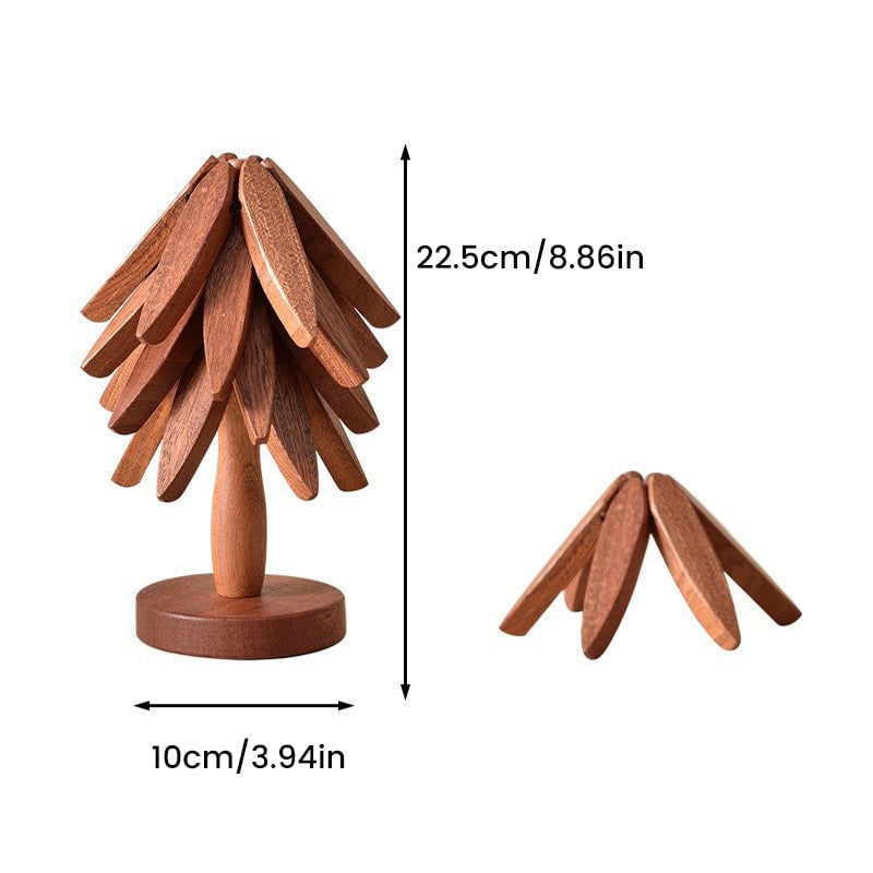 A tree Solid Wood Insulation Placemat