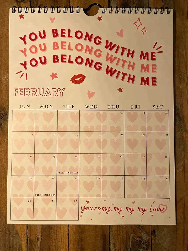 2024 Taylor Swift Låttexter kalender