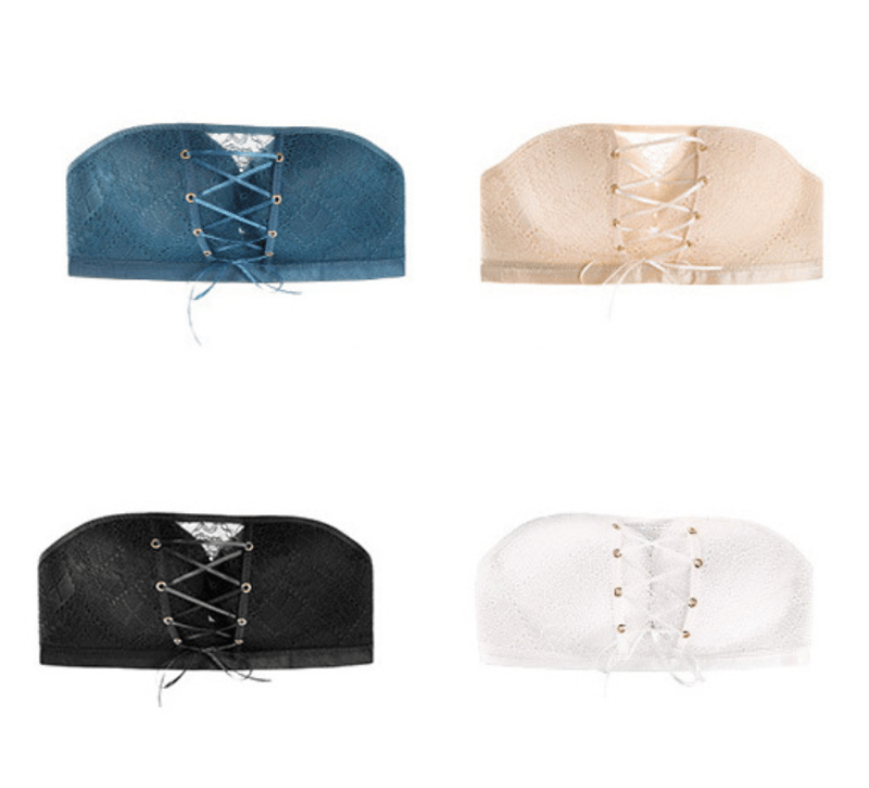 Bandeau in pizzo senza spalline