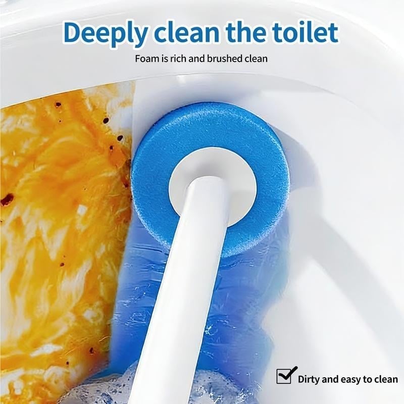 Disposable toilet brush with refills