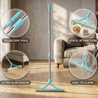 Adjustable Mop Scraper & Hair Magnet Tool