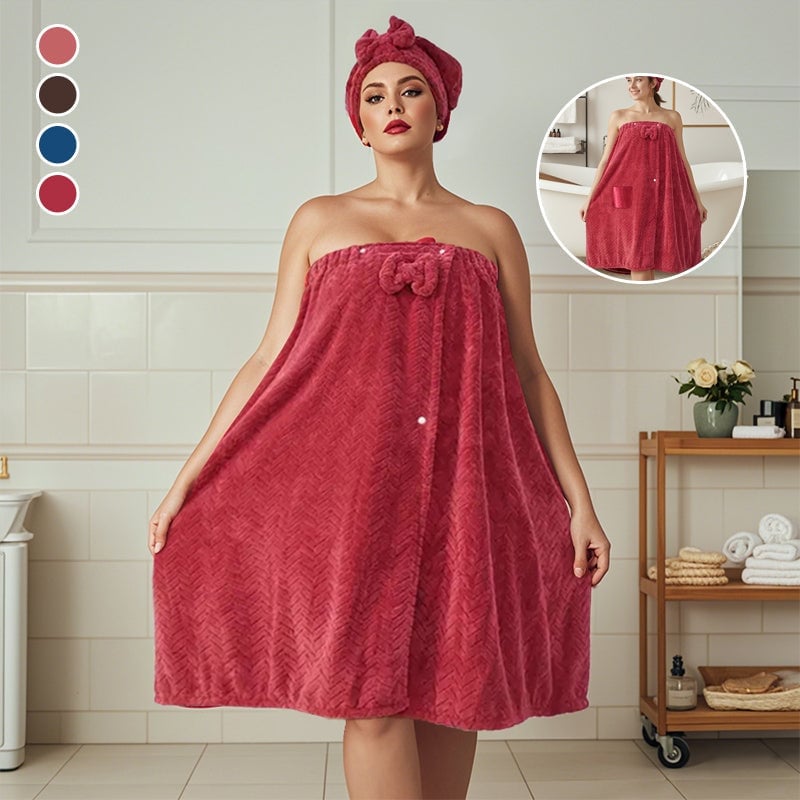 Serviette de bain taille plus de couleur unie