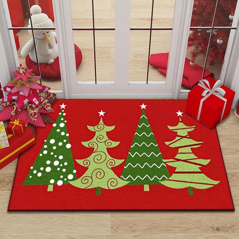 Kerst entree deur tapijt