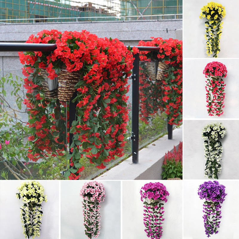 Levendige kunstmatige hangende orchideeën tros