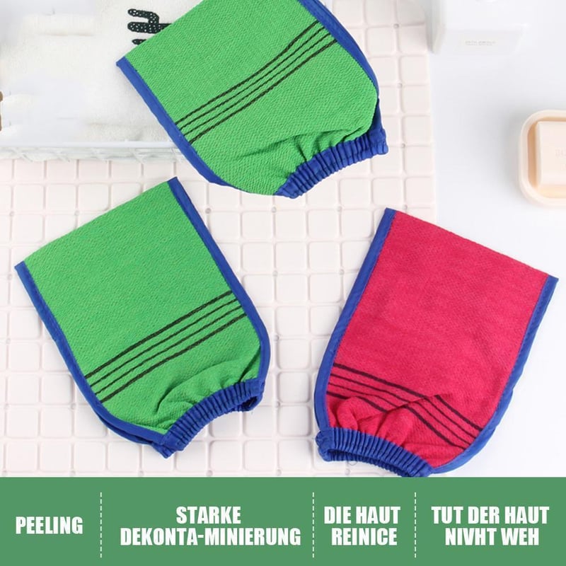 Der Handschuh für das Bad im koreanischen Stil