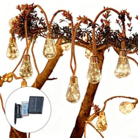 Jute Rope Bulb String Lights