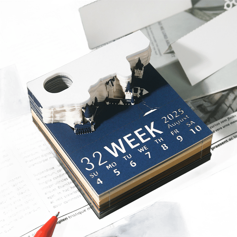 3D-notatblokk Magisk Slott med Lys