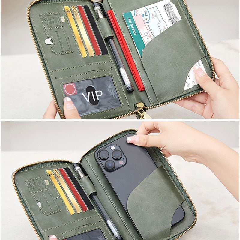 Multifunktionale RFID Reisepass-Brieftasche
