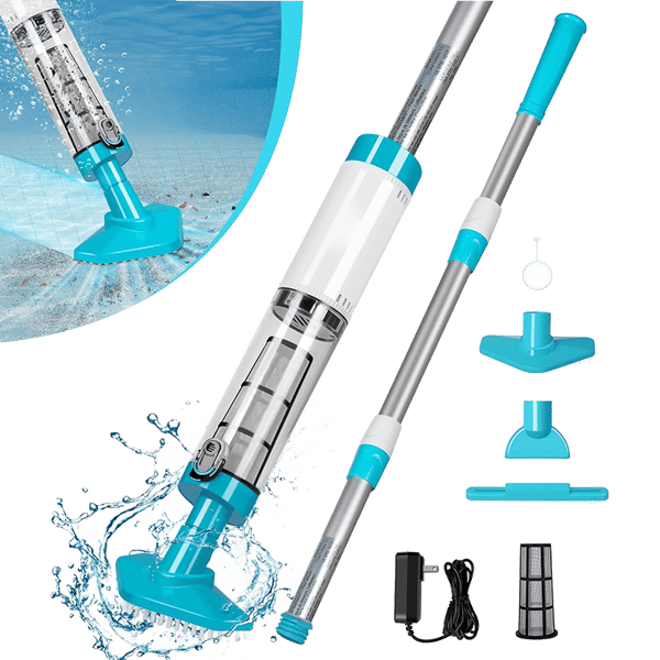 3-in-1 Kabelloser Wiederaufladbarer Poolsauger mit Hochleistungsmotor