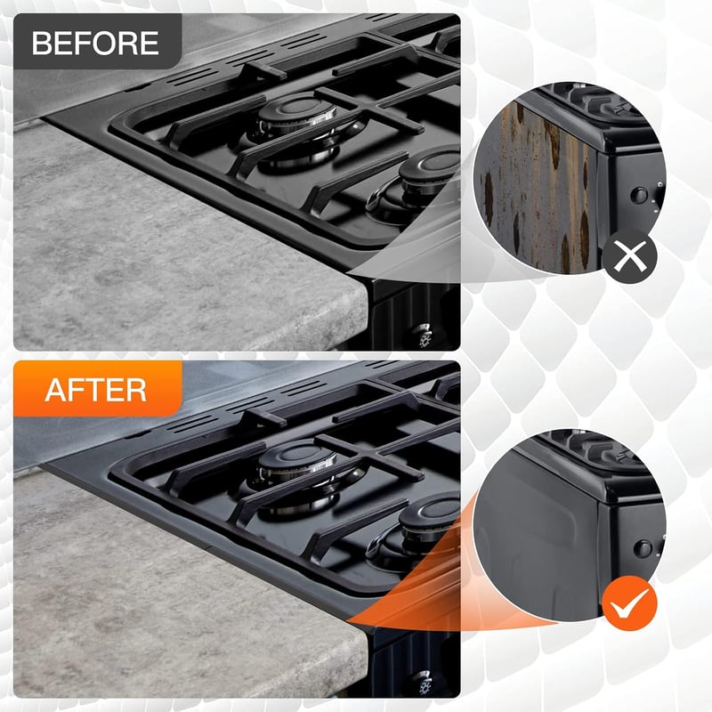 Stove Gap Covers Stainless Steel (2 pcs)
