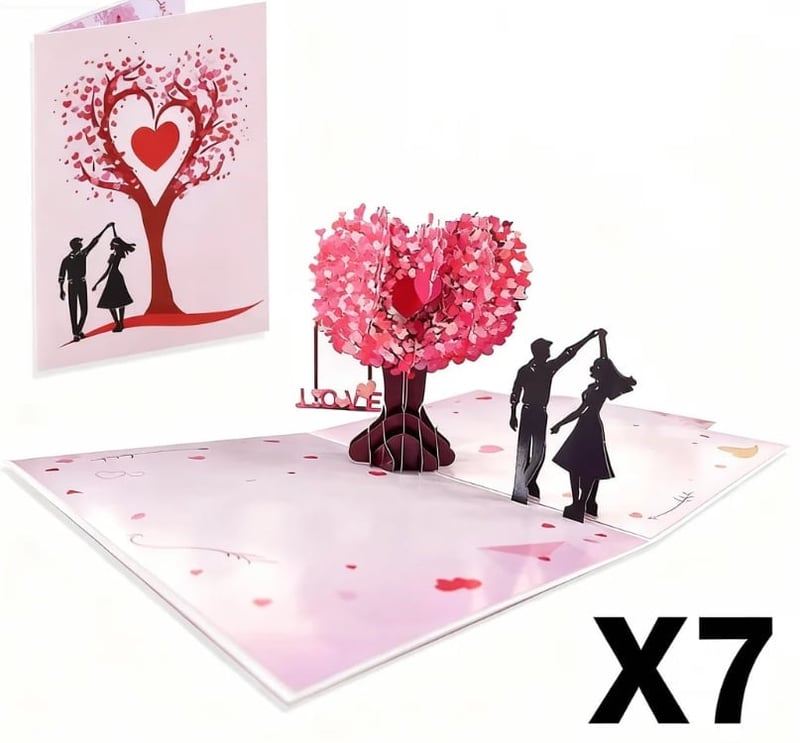 3D Pop-Up Valentine’s Day & Anniversary Love Tree Greeting Card