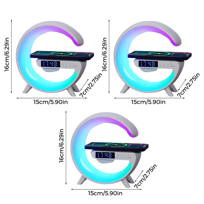 G-shaped Led Wireless Charging Speaker