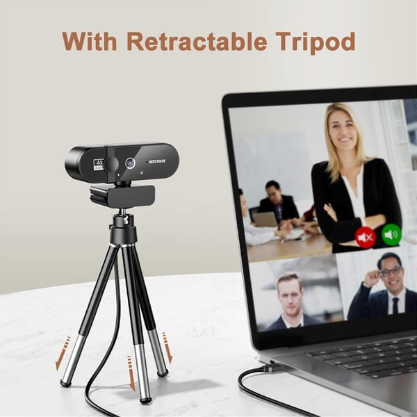 Ultra HD 4K Autofocus Webcam for Laptops