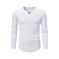 Men's Slim Fit V-Neck Longline Muscle Shirt