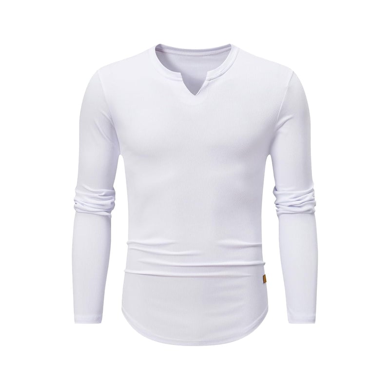 Men's Slim Fit V-Neck Longline Muscle Shirt