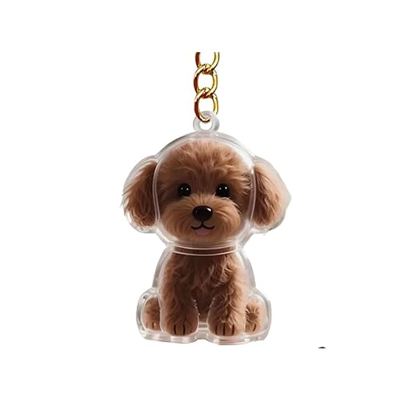 Un mignon porte-clés en forme de chiot pour stocker des poils