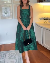 French Jacquard Sleeveless Dress