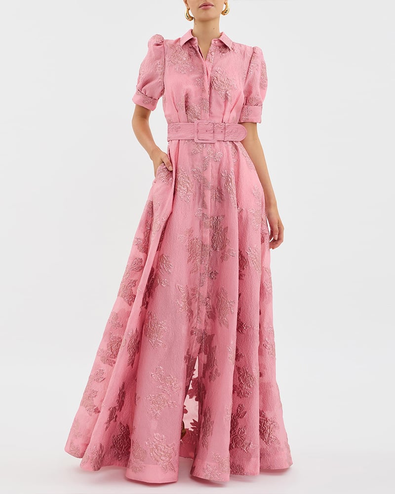 Jacquard Elegant Fashion Slim-Fit Long Dress