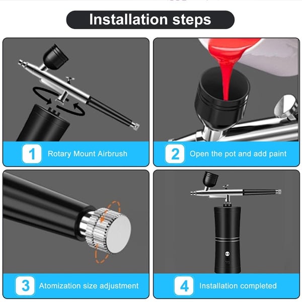 Sakerplus Airbrush Gun and Compressor Kit