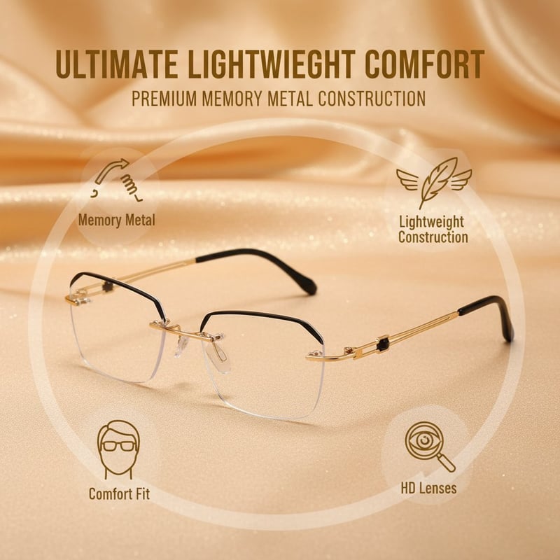 Diamond Edge Frameless Glasses