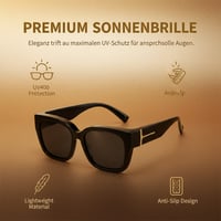 Polarisierte quadratische Sonnenbrille mit umschließendem Design