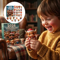 2026 Highland Cow 24-Day Advent Calendar Blind Box Set