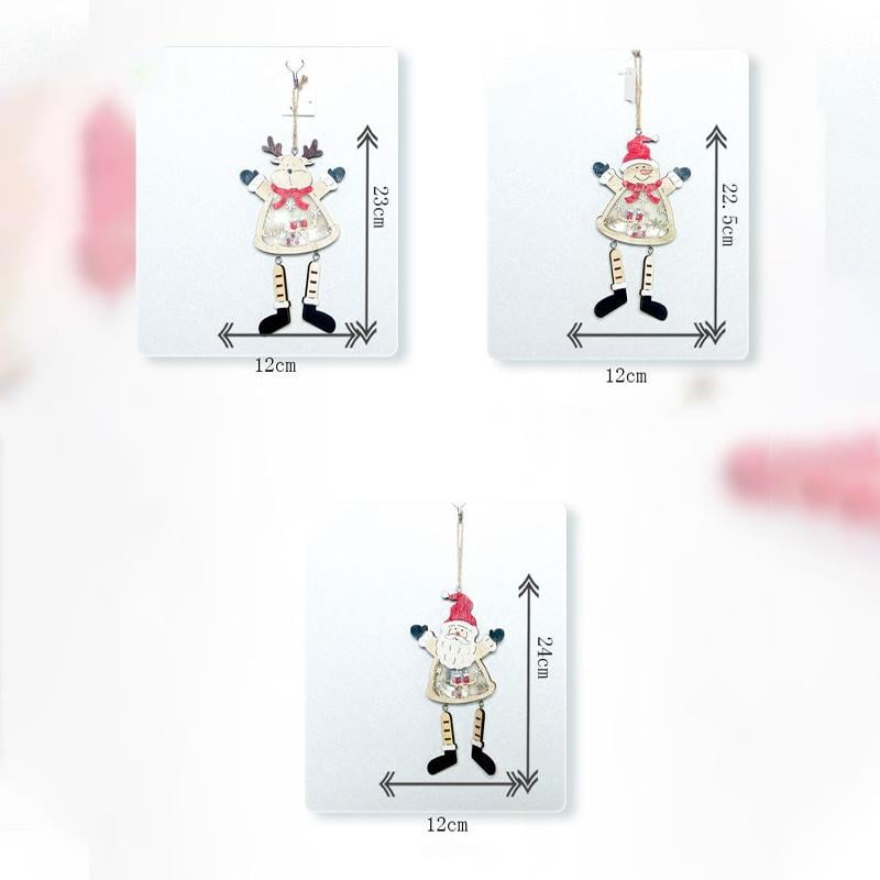 LED Light Christmas Tree Wood Home Hanging Decoration