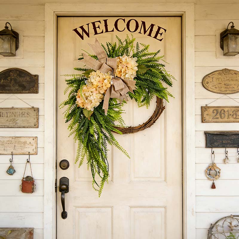 Garden-Style Hydrangea Wreath