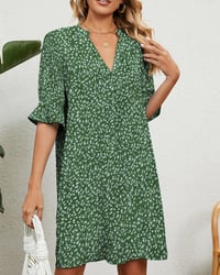 Groene bloemenjurk voor dames