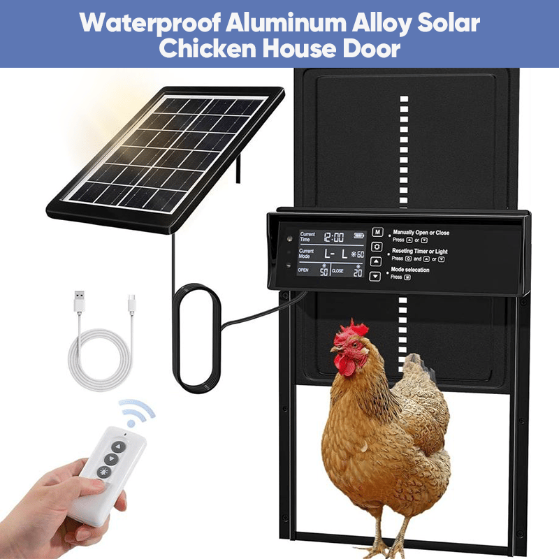 Sakerplus Automatic Chicken Coop Door Solar Powered