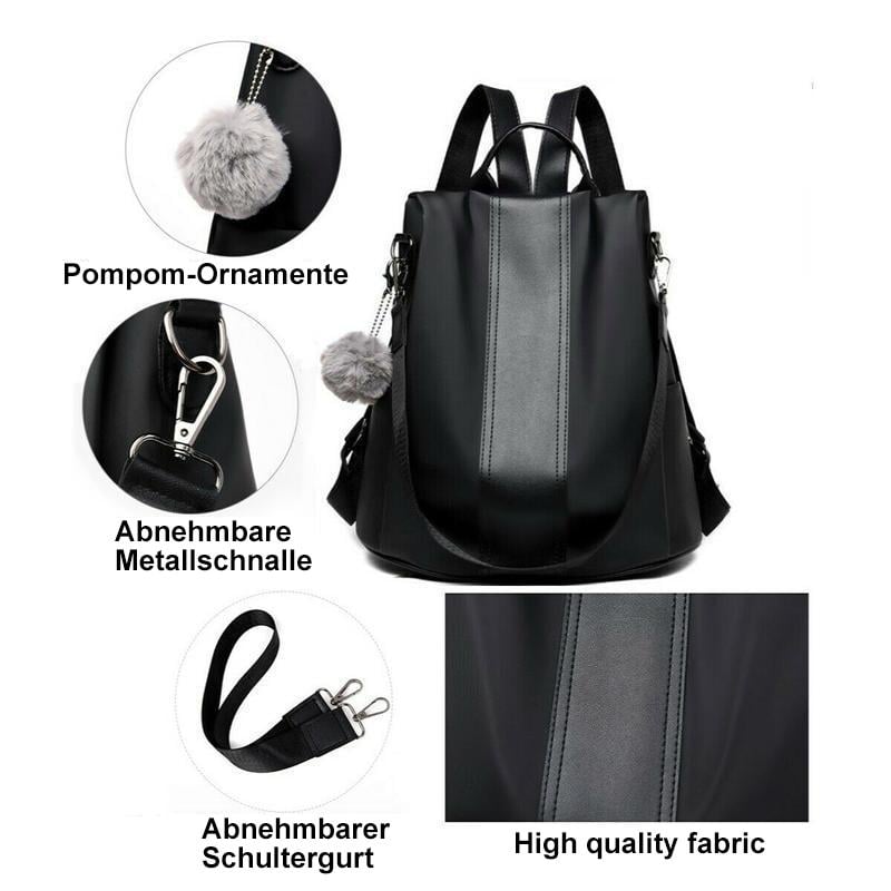 Wasserdichter diebstahlsicherer Nylon-Rucksack