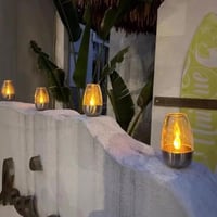 Solar LED Candle Goblet Light for Outdoor Waterproof Use
