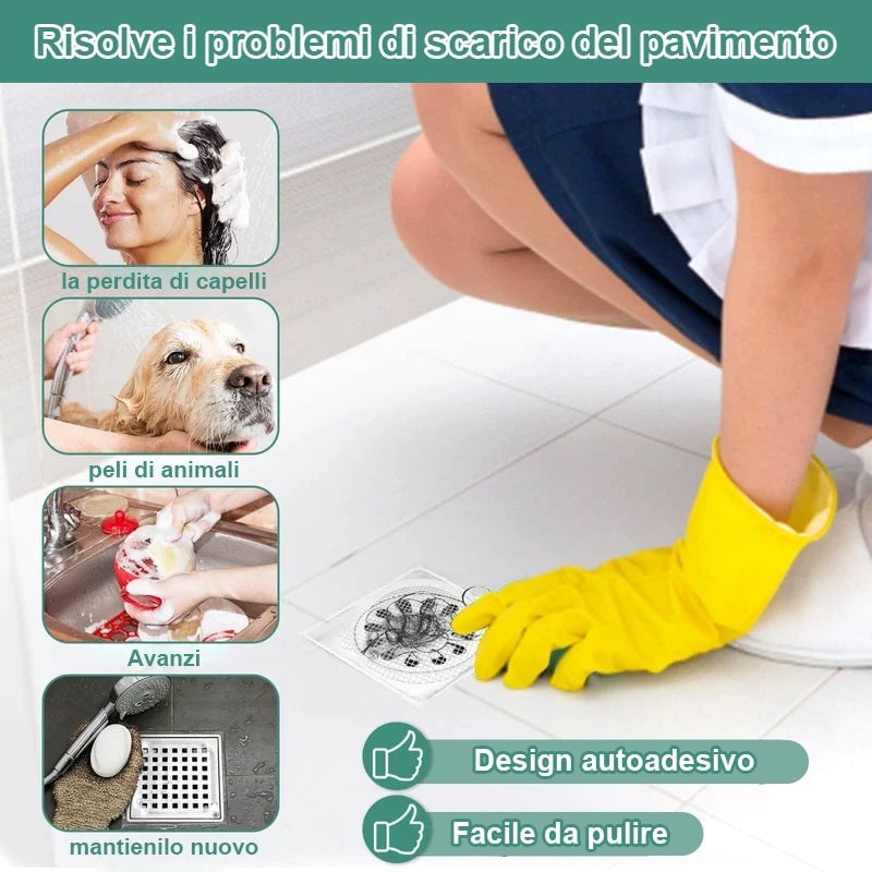 Raccogli capelli usa e getta per lo scarico della doccia