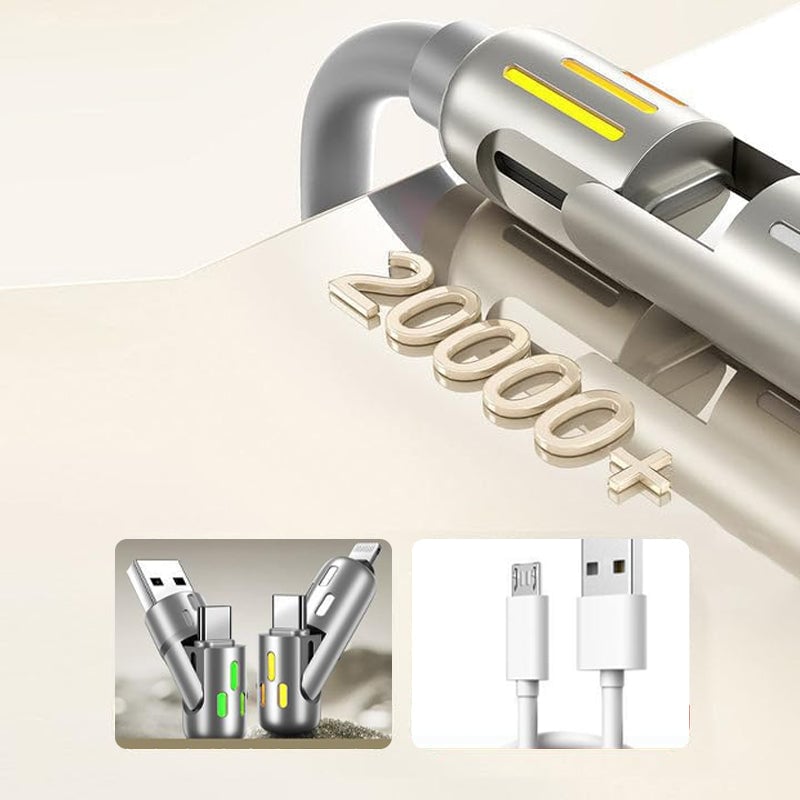 Colorful Breathing Light 4 in 1 Data Cable