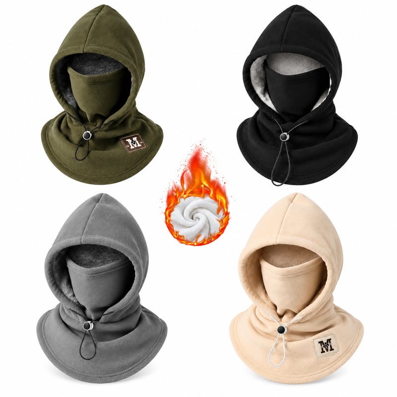 Fleece Double Layer Integrated Hat