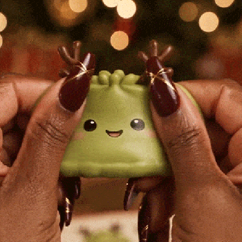 Dumpling squishy Advent calendar daily reveal animation