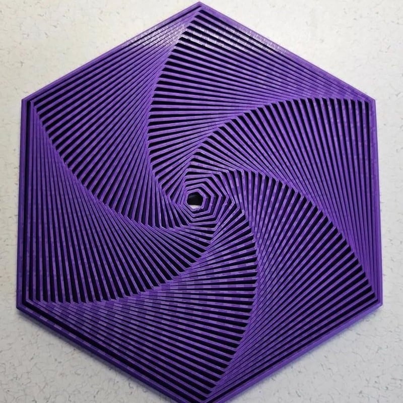 Esagono frattale di Fidget stampato in 3D