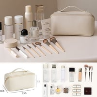 Borsa cosmetica da viaggio in pelle portatile
